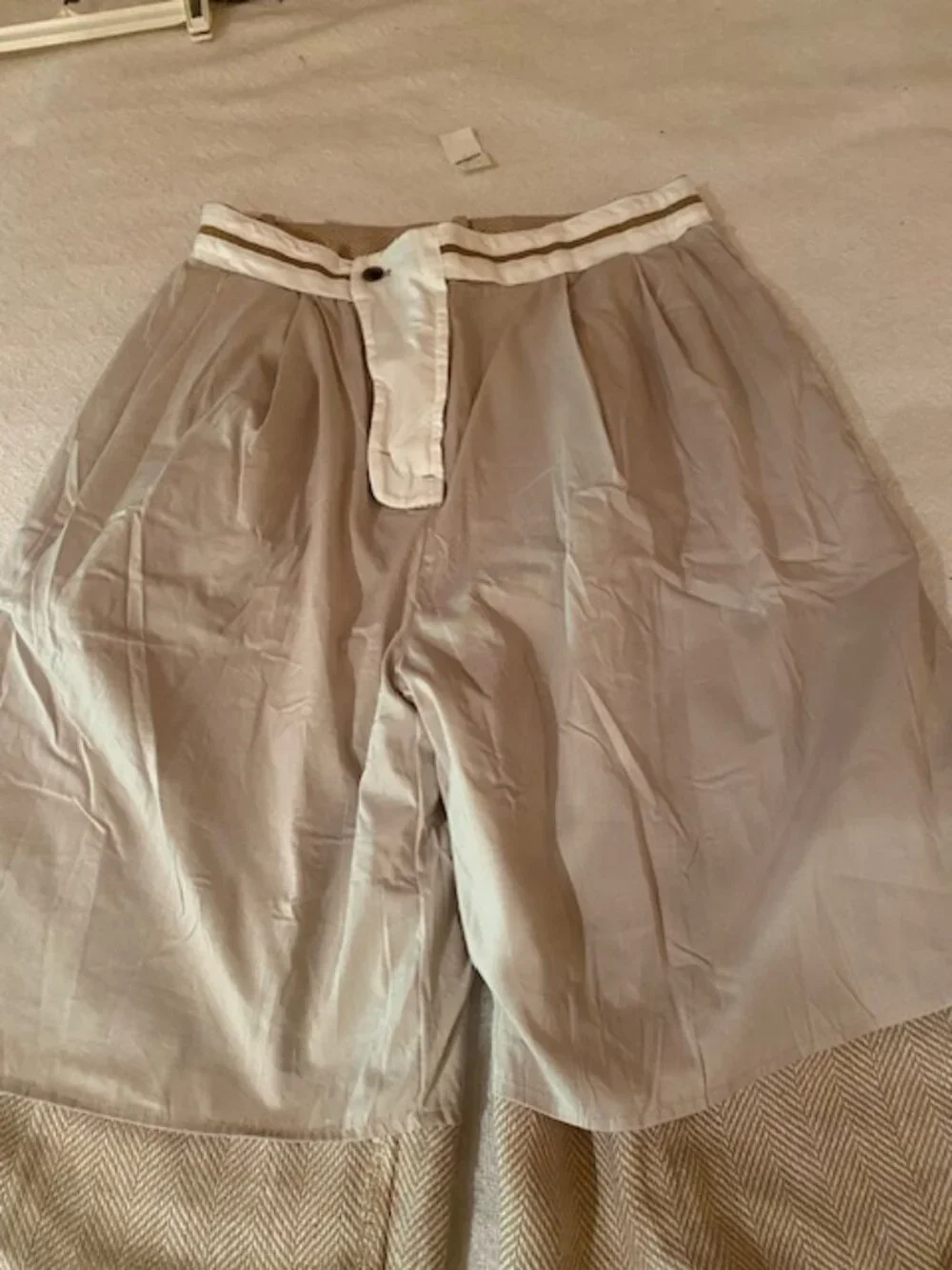 Banana Republic NWT SZ 8 Norfolk Wide Leg Linen Cotton Pant Herringbone
